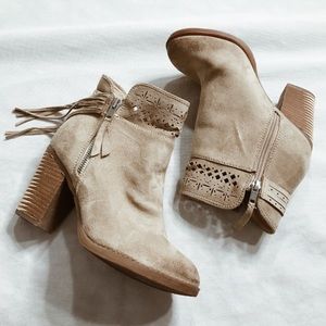 Not rated tan western ankle booties